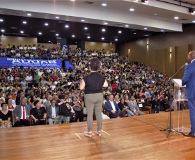 Aula Inspira UnB 2023-1 “Queremos te encontrar” com o Ministro dos Direitos Humanos e da Cidadania, Silvio Almeida. Foto: Beto Monteiro/Ascom UnB. 27/03/2023